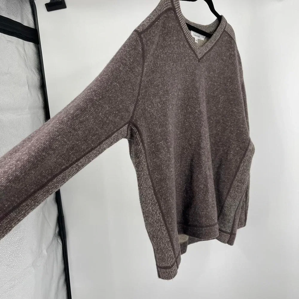 Vintage 90s Calvin Klein 100% Lambswool Sweater Heritage Medium Quiet Luxury‎